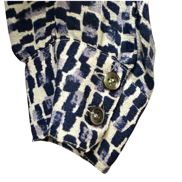 A.P.C. x Vanessa Seward Navy Print Shirt Dress – Size M - Picture 4 of 4